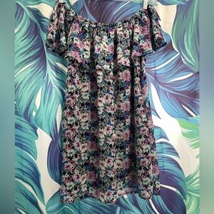 Speechless Floral Off-Shoulder Dress